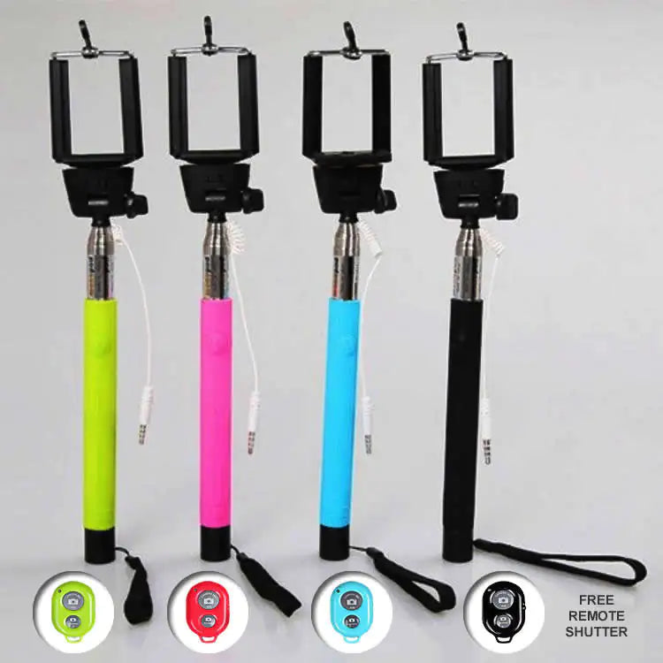 Never Charge Auto Monopod Selfie Stick - PLUS A BONUS FREE REMOTE!