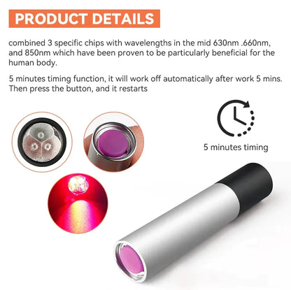 Red Light Therapy Lamp - Scar Removal & Skin Care Flashlight