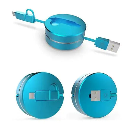 Puck N Roll Retractable Pocket Size Charging Cable For All Smart Devices