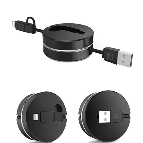 Puck N Roll Retractable Pocket Size Charging Cable For All Smart Devices