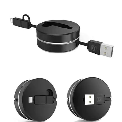 Puck N Roll Retractable Pocket Size Charging Cable For All Smart Devices